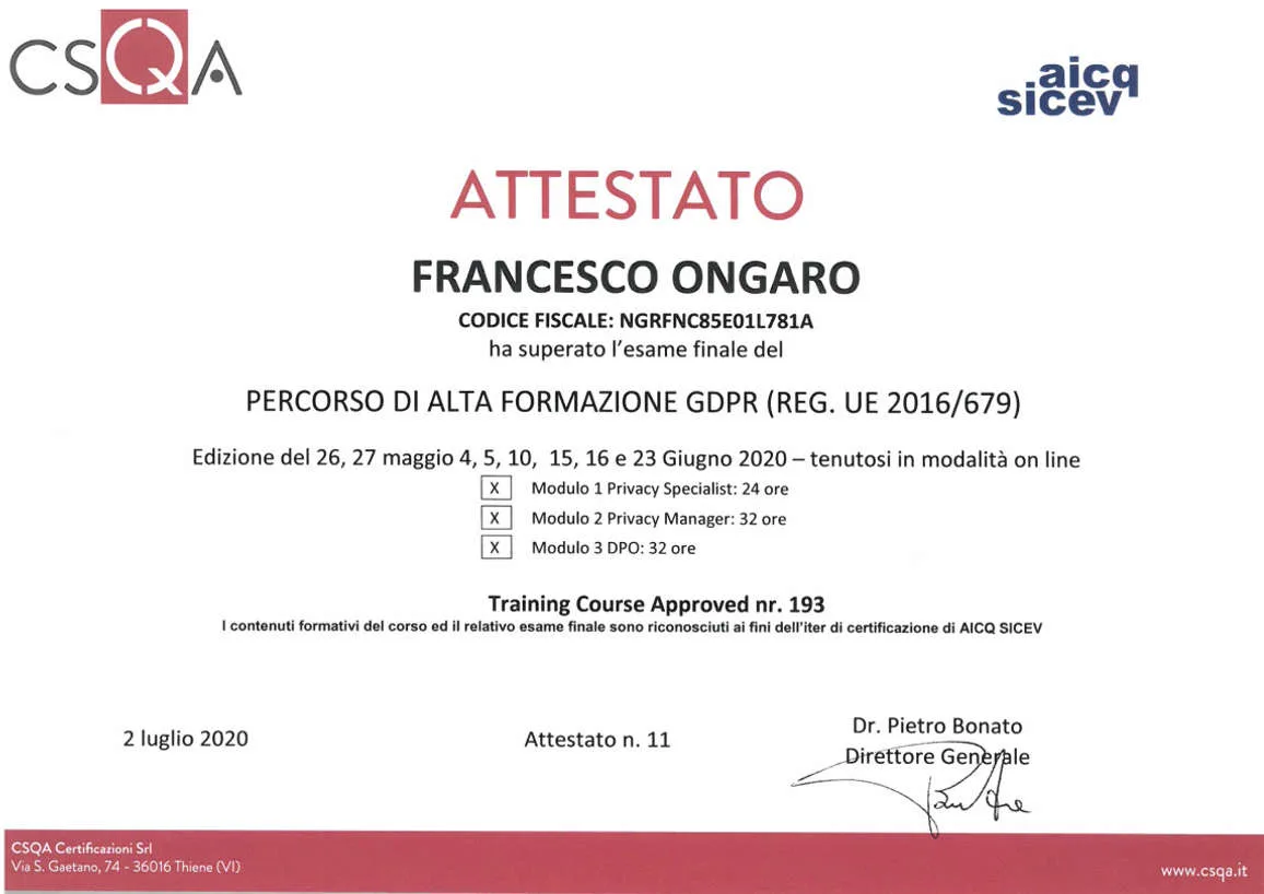 Delegado de Protección de Datos
